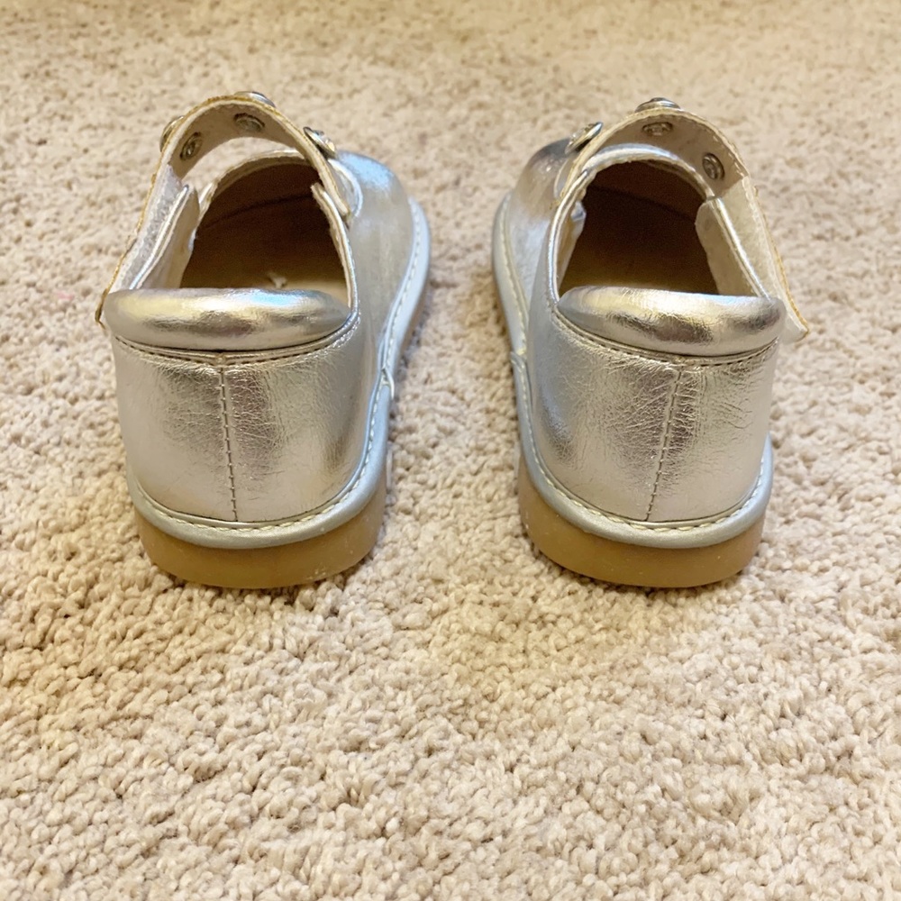 Mooshu squeakers Mary Janes silver rhinestones - Picture 4 of 5